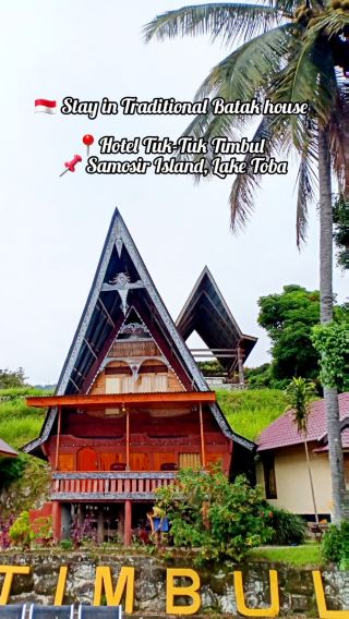 🇮🇩 Stay in Traditional Batak house in Hotel Tuk-Tuk Timbul by Lake Toba
