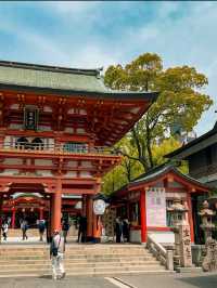 Beautiful Ikuta Jinja Shrine in Kobe, Japan ⛩️🇯🇵