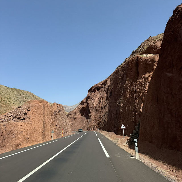 Crossing through the Atlas Mountains 