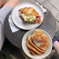 Nice coffee and pastries