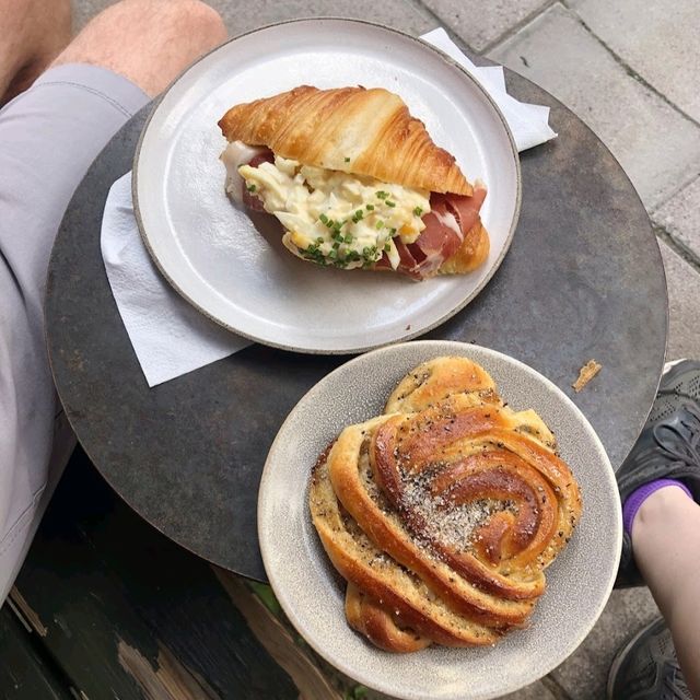 Nice coffee and pastries