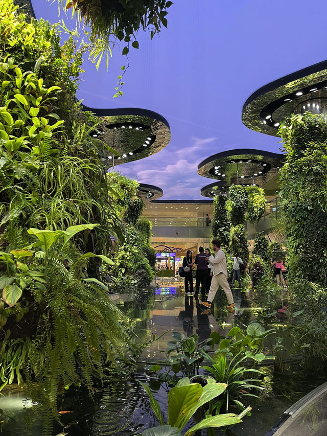 “The Enchanted Garden at Changi T2: A Serene Escape in the Sky”
