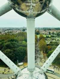 🔵⚪ Europe budget Trip;Discover the Atomium – Brussels' Futuristic Landmark! 🇧🇪