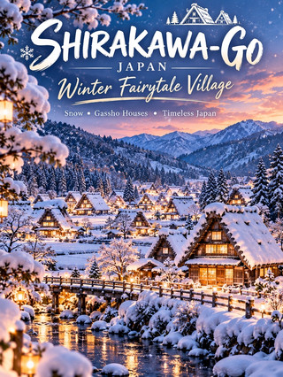 ชิราคาวาโกะในฤดูหนาว — หมู่บ้านในเทพนิยายแห่งญี่ปุ่น 。