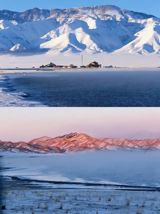 Sayram Lake Blue Ice Sunrise and Sunset: A visual feast that will leave you mesmerized!