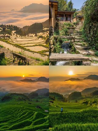 I regret not coming to Jiangsu, Zhejiang, and Shanghai earlier to witness such beautiful terraced fields and sea of clouds at sunrise