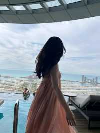 The sunset at Aura Sky Pool is so beautiful - Dubai❤️🥰
