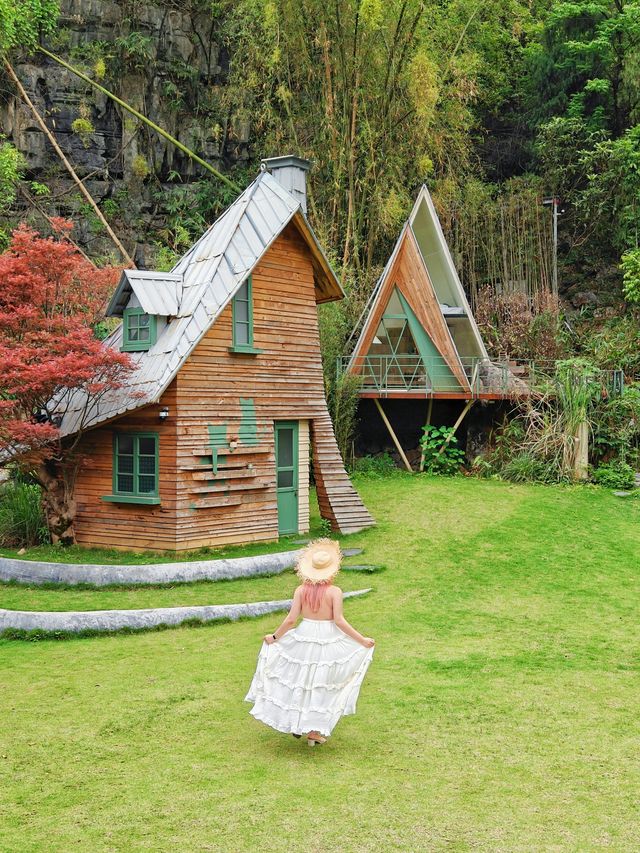 為了這個山景小屋，專門飛了一趟陽朔