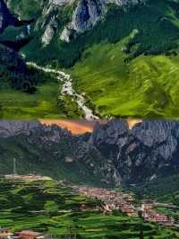 看不盡的森林、河谷、雪山、草原和寺廟