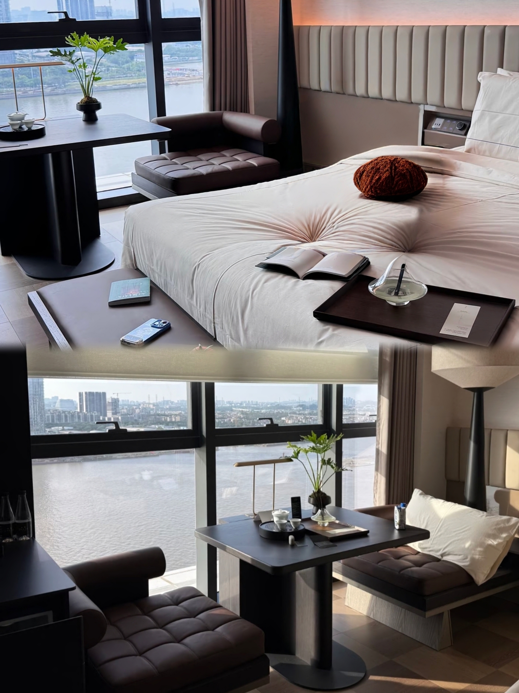 Dibuka pada tahun 2025, hotel ini menawarkan lokasi yang luar biasa. Area resepsionisnya berada di lantai satu, dan saat masuk, Anda akan disambut oleh aroma menyenangkan yang mengingatkan pada aroma Jo Malone. Awalnya saya khawatir akan bau renovasi yang tidak sedap, tetapi saya tidak merasakannya selama menginap!

[Tiptop] Semua area publik berada di lantai 19, tempat Anda juga check-in. Staf menyediakan teh hangat dan handuk tangan, sehingga Anda dapat memilih aroma kamar. Kami memilih aroma jeruk bali, yang sangat saya sukai karena nuansa alaminya. TV sudah menyala, memutar musik lembut. Dekorasi kamar yang modern dan pencahayaan yang dapat disesuaikan menciptakan suasana yang elegan.

[StarEyes] Wastafel dilengkapi dengan handuk muka, dan perlengkapan mandinya semuanya Le Labo. Sandal dan handuknya sangat lembut, dan alih-alih putih bersih, warnanya abu-abu hangat yang menciptakan nuansa nyaman dan seperti di rumah.

[Kiss] Dan yang paling menarik! Seprai dan bantalnya luar biasa! Saya langsung tertidur lelap begitu berbaring, dan terbangun seperti sedang bermimpi.

[Lucu] Kami check in larut malam, dan restoran masih menyajikan camilan larut malam setelah pukul 22.00, termasuk mi instan dan minuman buah, serta jus dingin, susu hangat, dan kopi hangat. Sempurna untuk kami setelah seharian bepergian. Sarapan keesokan harinya jauh lebih mengenyangkan, dan mereka juga buka sarapan hingga pukul 11.00 di hari kerja. Bagi yang malas, tersedia teh sore mulai pukul 13.00. Rasanya lezat dan ada cukup banyak camilan dan minuman, tapi sayangnya kami sedang terburu-buru dan tidak punya banyak makanan untuk dimakan!