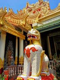 Respledent Burmese temple in George Town