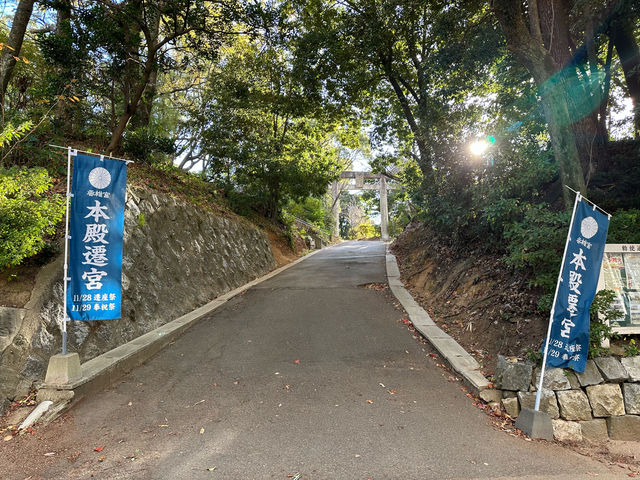 福岡・香椎。香椎宮『頓宮』と『香椎潟 万葉歌碑』