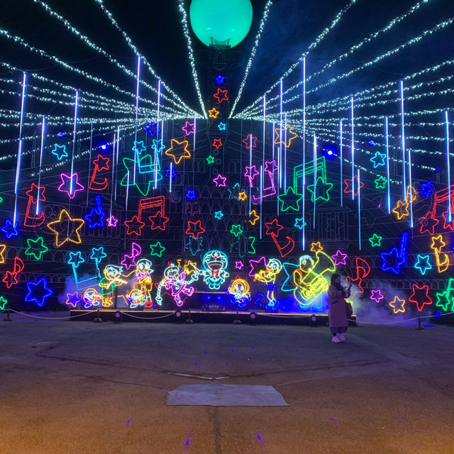😍相模湖森林遊樂園-多啦A夢燈光秀