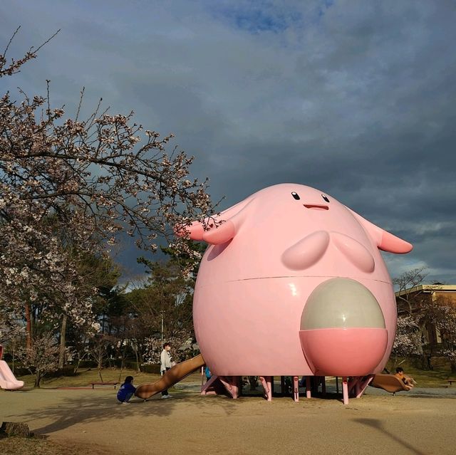 福島開成山公園：福島境內四座寶可夢公園之一，吉利蛋公園