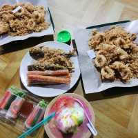 Fried seafood famous in Terengganu