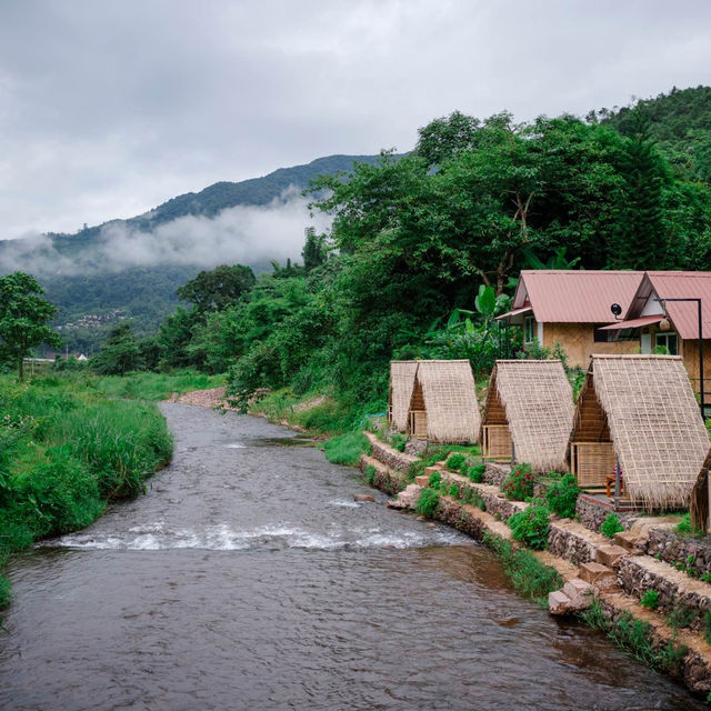 🏔️ที่พักสะปัน วิวภูเขา ติดลำธาร นอนฟังเสียงน้ำไหล