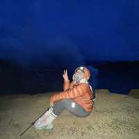 Catching Sunrise on Top of Ijen Mountain
