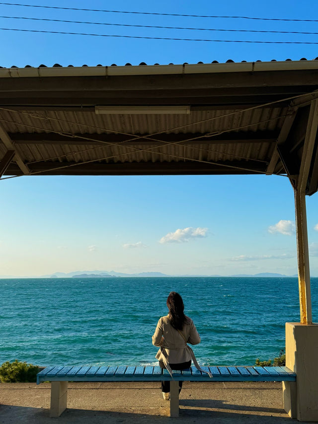 🌊 시모나다역 & 해변, 마쓰야마 근교의 낭만적인 풍경!