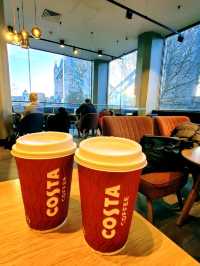 欣賞 倫敦塔橋 (Tower Bridge)🌉 好地方Costa Coffee☕️