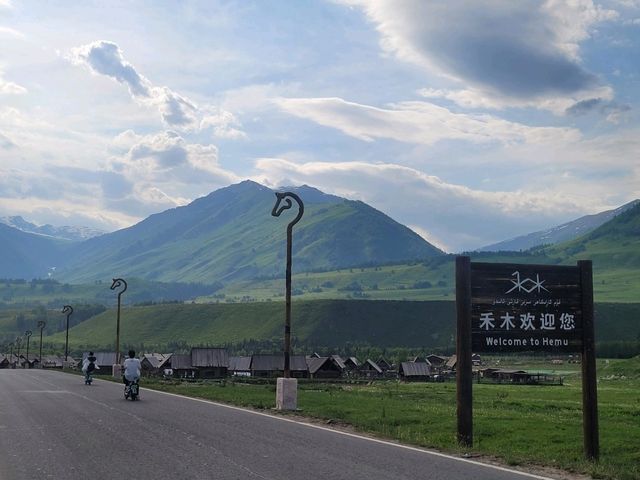 Beautiful summer day in Hemu, Xinjiang