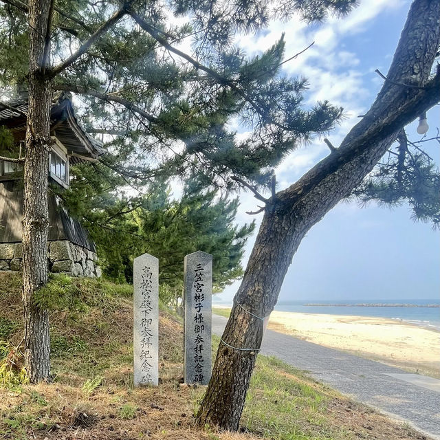 【おんせん県おおいた】潮風を感じて参拝【八幡奈多宮】こんなロケーション珍しいのでは？
