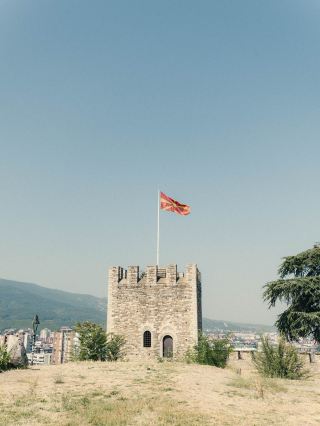 The view from Samuel Fortress in Ohrid is beautiful.