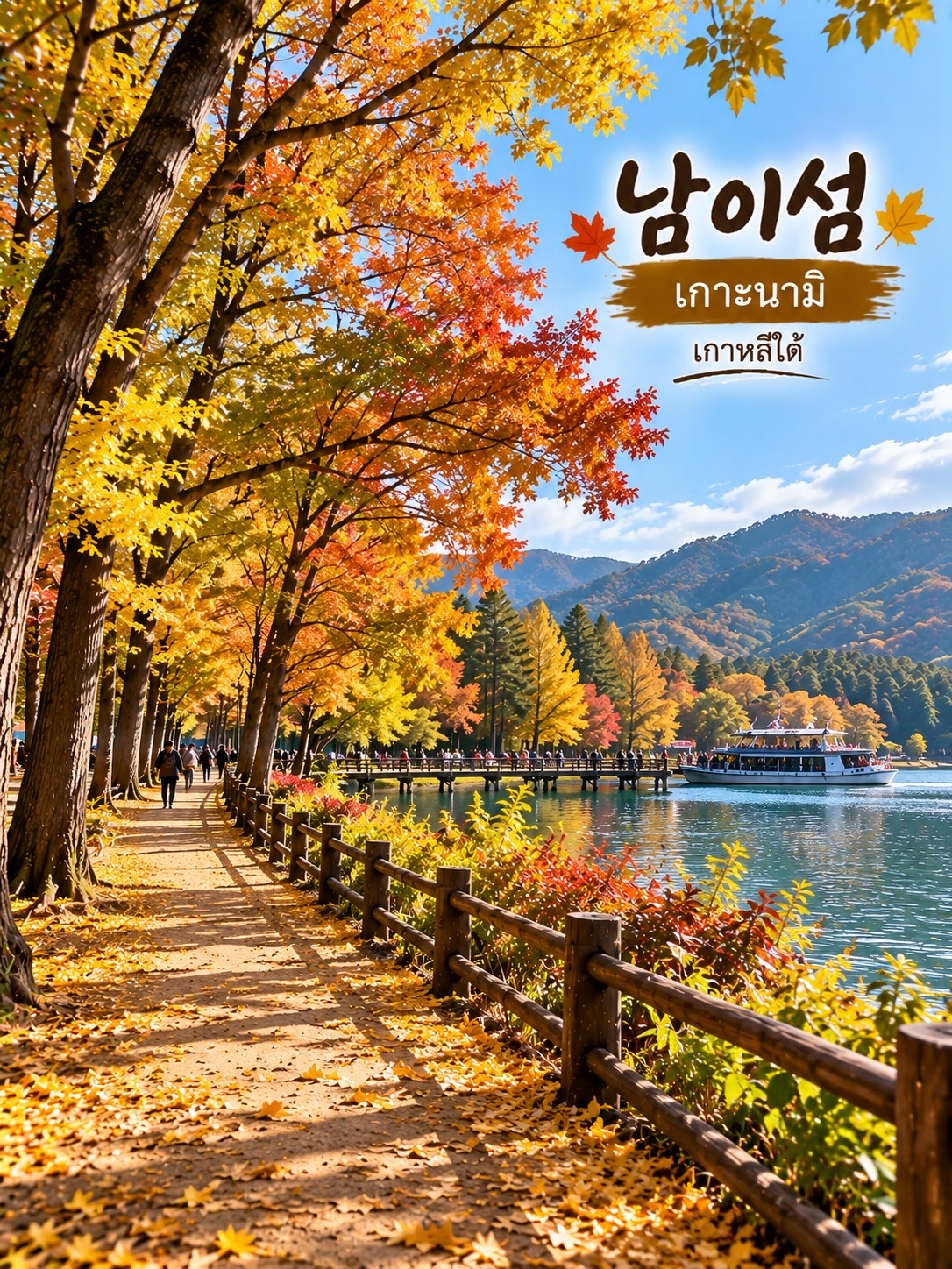 南怡島（ナミソム）韓国 ｜ 秋の色彩に満ちた夢のように美しい島。