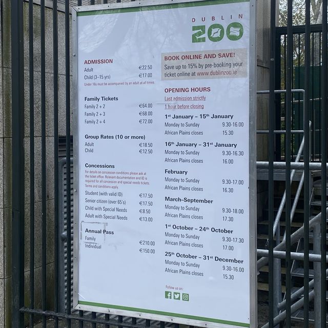 아일랜드 더블린 동물원, Dublin Zoo