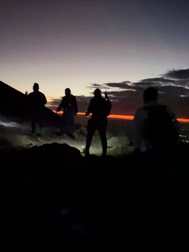 Unbeatable sunrise from the top of a volcano