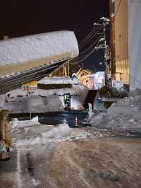 古早味的小樽火車站，這一天雪下得好大