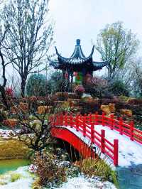 合肥園博園揚州園雪景
