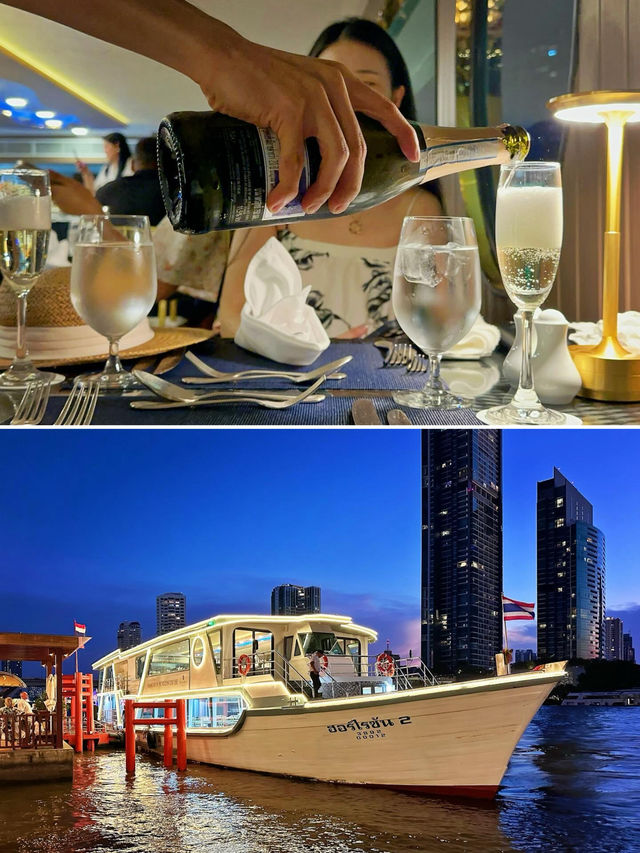 曼谷香格里拉酒店全新湄南河豪華遊輪晚餐，河畔泰餐廳真的都好絕