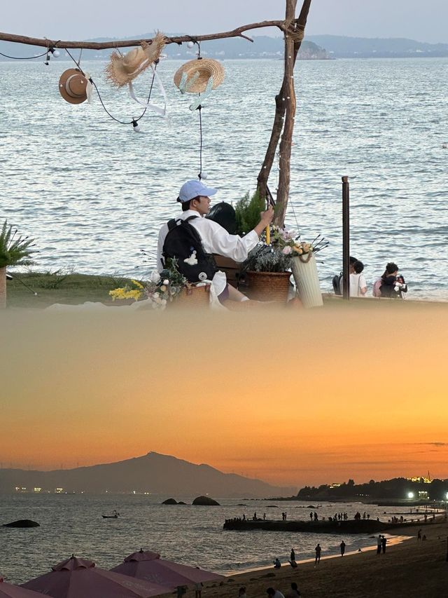 今天的廈門海邊真的太美了。