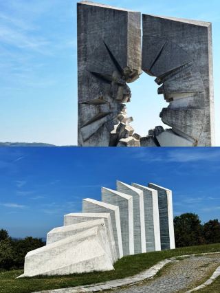 南斯拉夫遺蹟 Kadinjača彈孔紀念碑