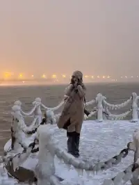 下雪的威海氛圍感絕了