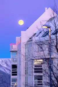 冰島下午三點｜日落與滿月