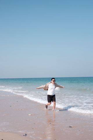 웨이저우다오 펑셩 호텔의 오렌지 바다 일몰은 진짜 신급이에요!