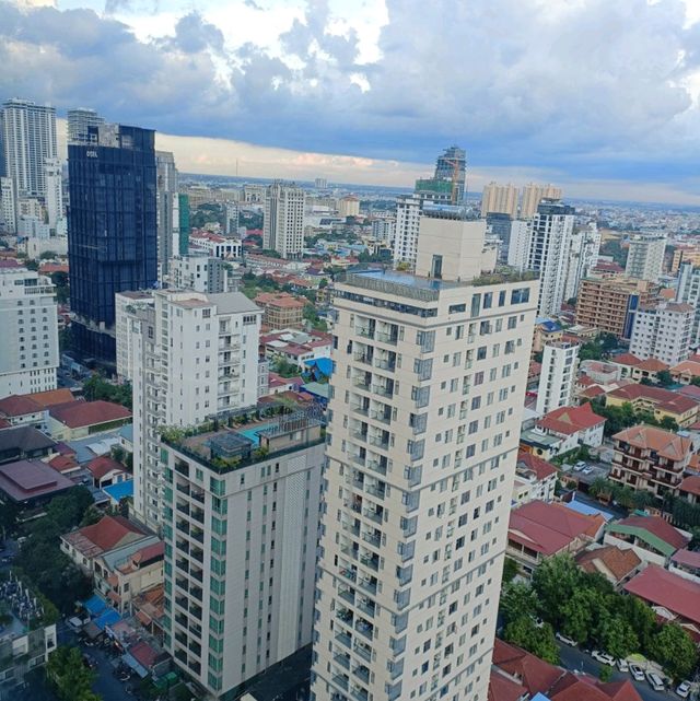 Just a drink on the top of Phnom Penh 