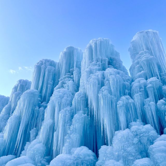 거대한 얼음분수를 볼 수 있는 청양 알프스마을❄️