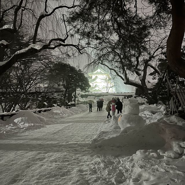 日本青森弘前城雪祭，一生一次的絕景