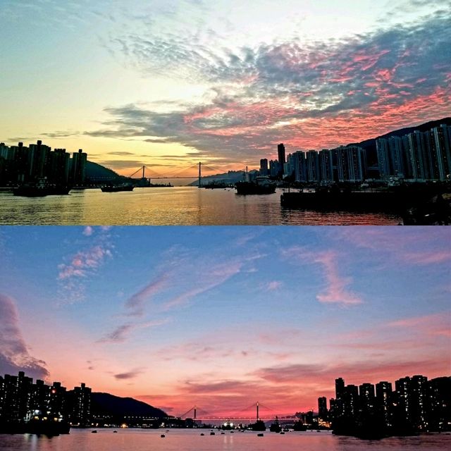 青馬大橋的日與黃昏♥超美景色❤