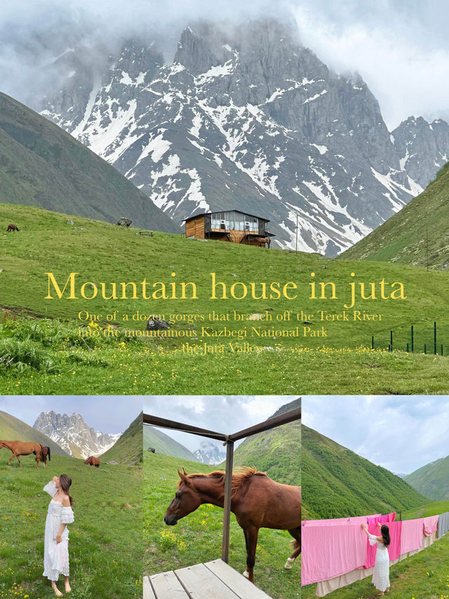 Mountain house in juta 🏔️ 🇬🇪ที่พักจอร์เจีย