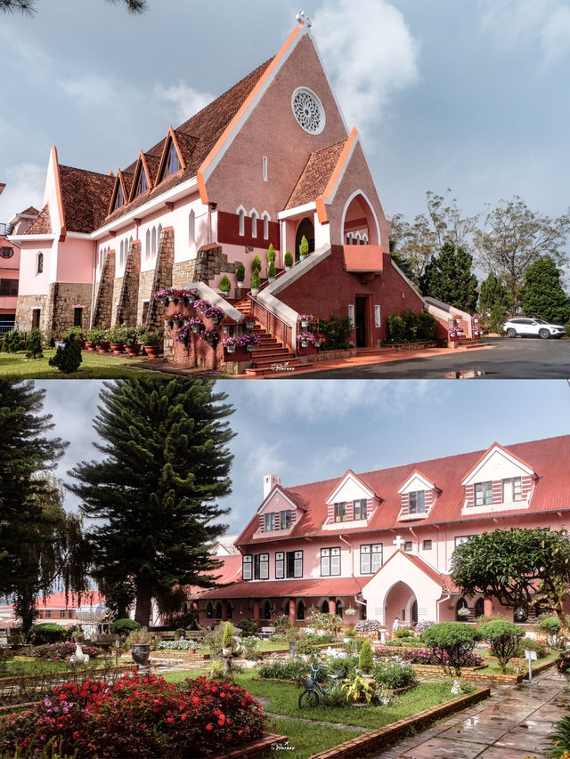 โบสถ์สีชมพูเมืองดาลัด Domaine De Marie Church