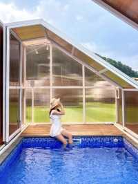 수영장이 2개🏊🏻‍♀️ 가평 신상 카라반 숙소🚌