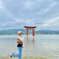 Famous O-Torii Gate in the middle of sea