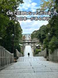 CMで話題となった光の道  3つの日本一がある神社