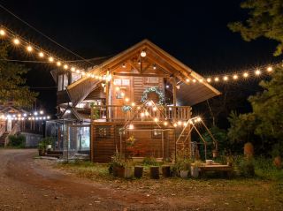 양산 통나무 산장카페 비밀 다락방이 있는 우드앤숲 