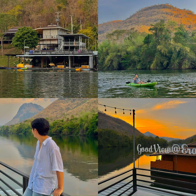 นอนแพริมน้ำ วิวภูเขา บรรยากาศโคตรฟิน 🛁⛰️🏞️