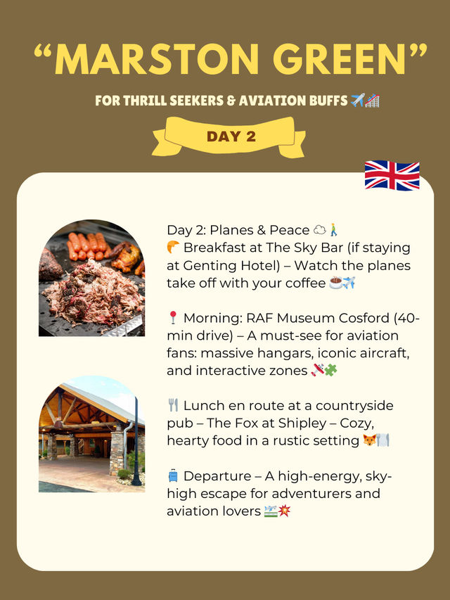 Marston Green itinerary 