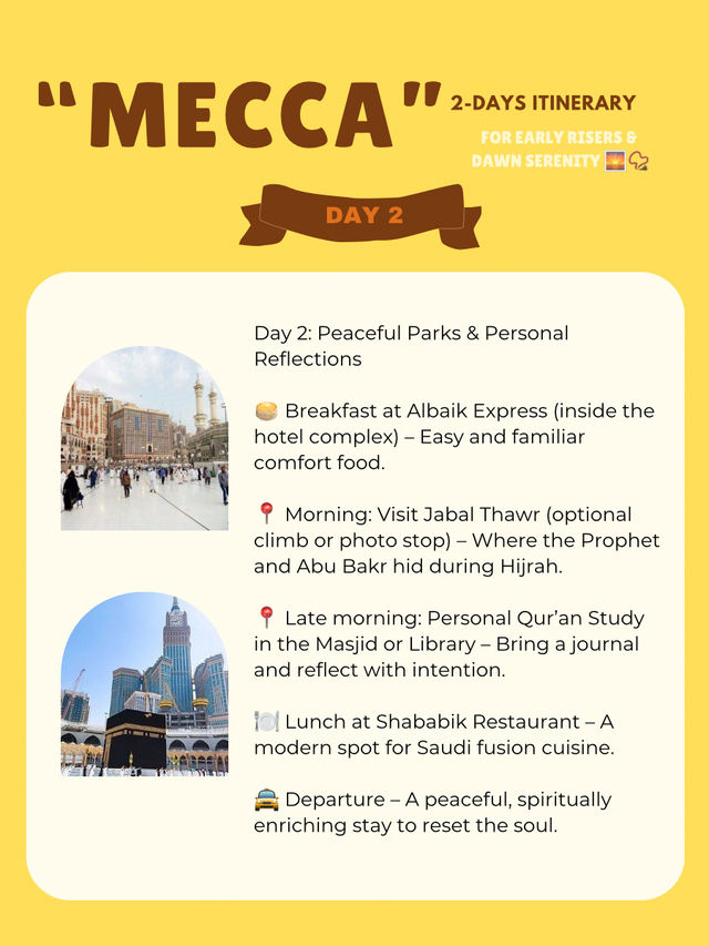 Mecca itinerary 
